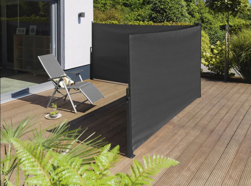 FloraBest Dvojitá boční markýza, 160 x 600 cm, antracitová 1